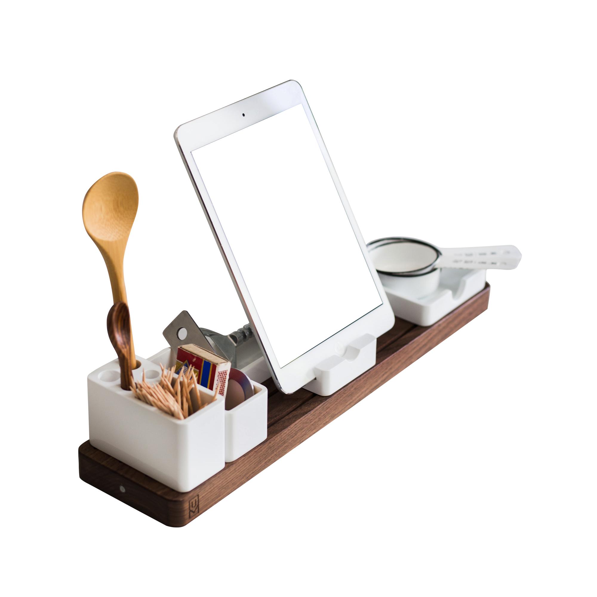 Modern kitchen workstation with tablet
